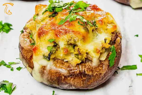 طرز تهیه دلمه قارچ با گوشت چرخ کرده