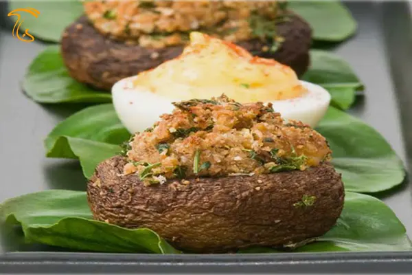 طرز تهیه پیتزا لقمه قارچ شکم‌پُر