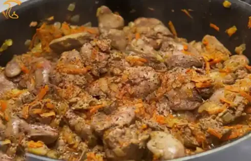 آموزش آشپزی با قارچ - ویدیوی طرز تهیه خوراک جگر و قارچ