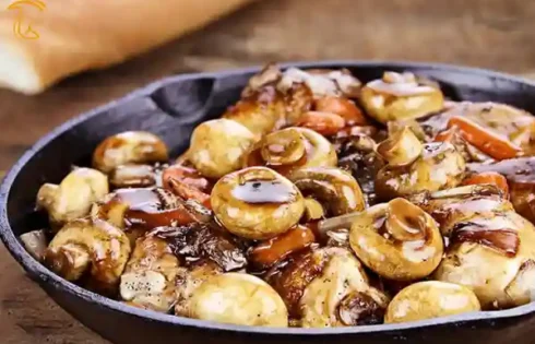 آموزش آشپزی با قارچ - طرز تهیه کوک اوون فرانسوی با سس بشامل کک او ون