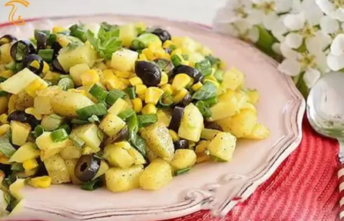 آموزش آشپزی با قارچ - طرز تهیه سالاد آناناس و قارچ