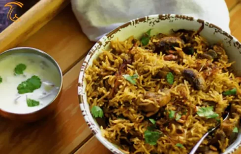 آموزش آشپزی با قارچ - طرز تهیه بریانی قارچ هندی - غذای گیاهی