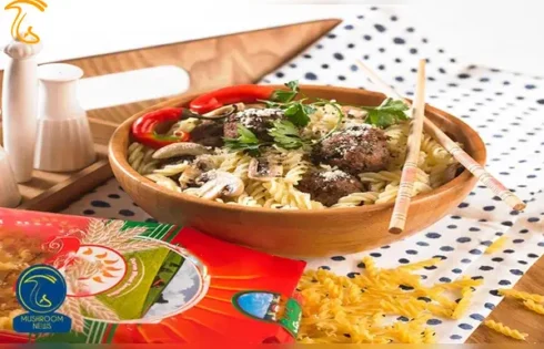 آموزش آشپزی با قارچ - طرز تهیه پاستا با میت بال و قارچ