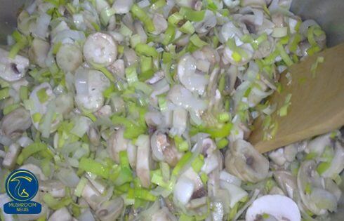 آموزش آشپزی با قارچ - طرز تهیه خوراک قارچ و تره فرنگی - غذای گیاهی