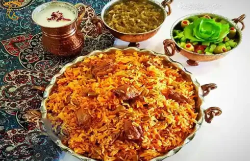 آموزش آشپزی با قارچ - طرز تهیه لوبیا پلو با قارچ