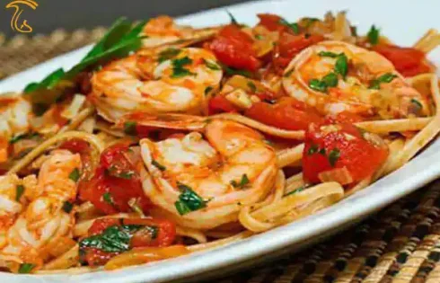 آموزش آشپزی با قارچ - طرز تهیه تالیاتلی میگو و قارچ
