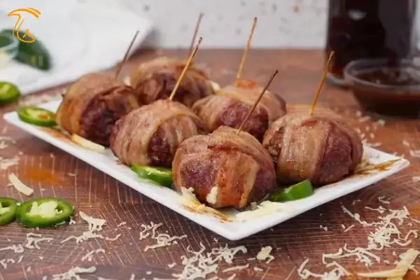 قارچ پیچیده شده در ژامبون