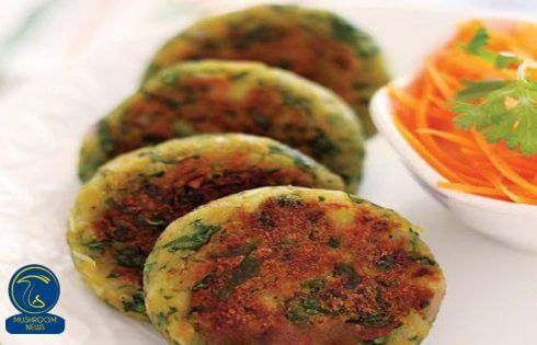 آموزش آشپزی با قارچ - غذای گیایی - طرز تهیه کوکوی اسفناج و قارچ این کوکو برای دیابتی ها است