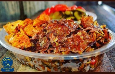 آموزش آشپزی با قارچ - طرز تهیه کباب ترکی یا دونر کباب گوشت و مرغ و قارچ