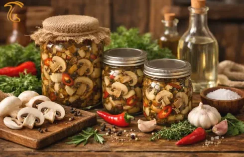 ترشی قارچ یک چاشنی مقوی و جذاب