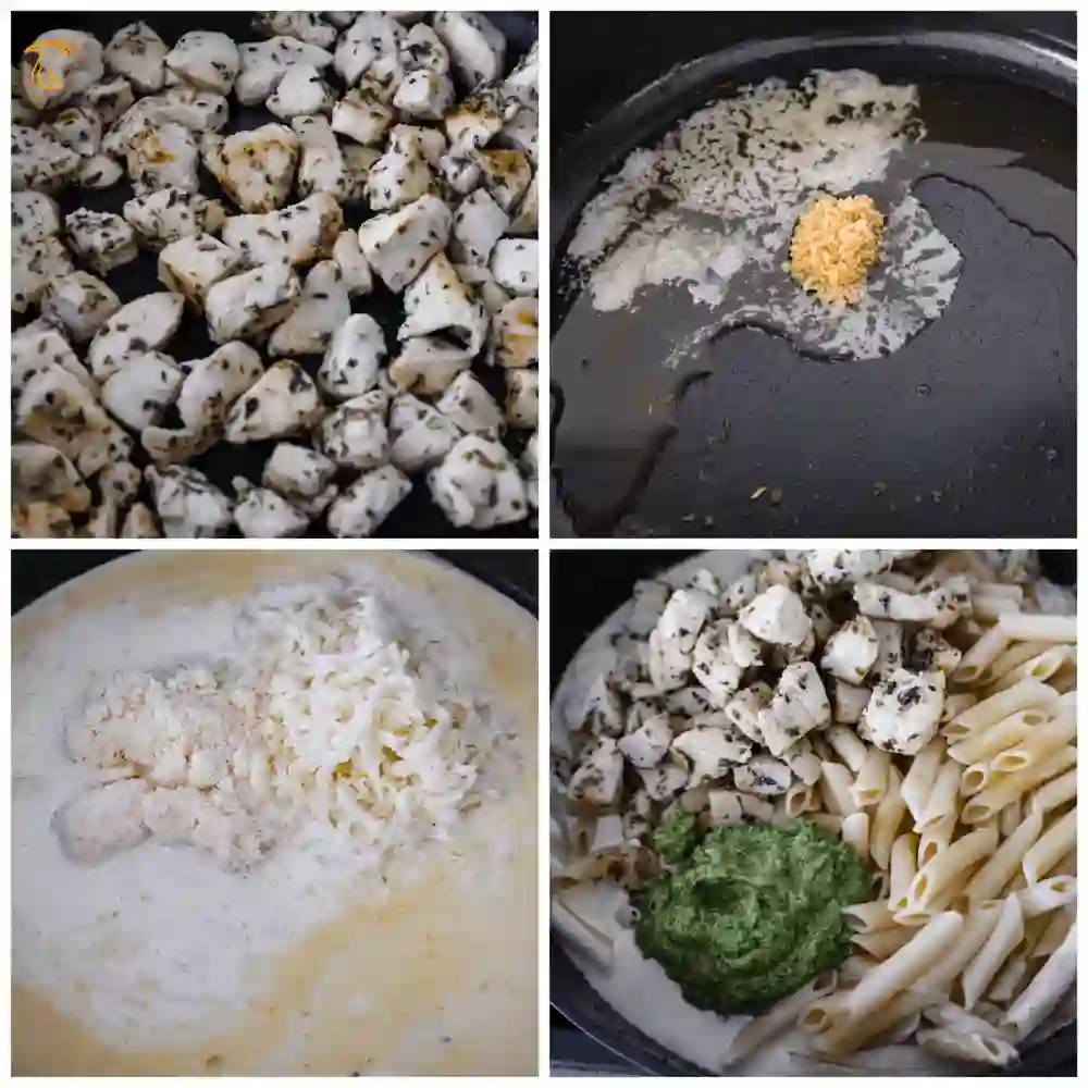 مراحل تهیه سس پستو