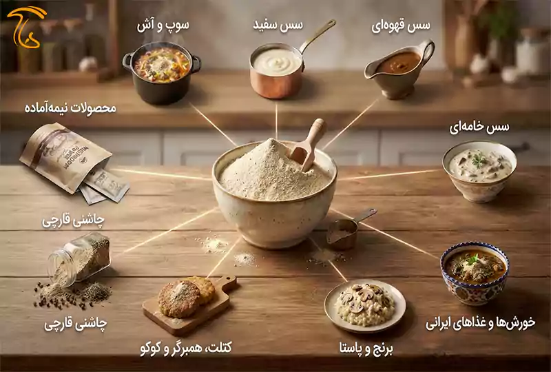 کاربردهای پودر قارچ