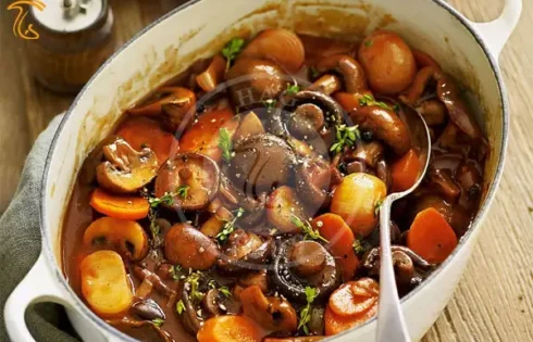 آموزش آشپزی با قارچ - غذای گیاهی - خورش قارچ