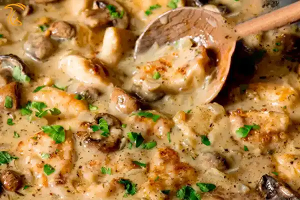 آموزش پخت خورش مرغ و قارچ