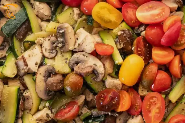 خوراک کدو سبز با قارچ - طرز تهیه غذا با قارچ و کدو