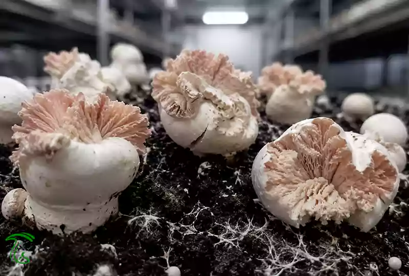 بدشکلی تاج خروسی (Rosette) قارچ ناشی از آلودگی هیدروکربنی