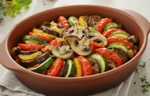 طرز تهیه راتاتویی (رتتویی) با قارچ