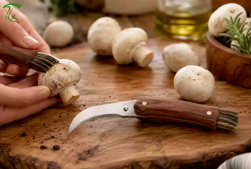 چاقوی مخصوص قارچ با برس برای پاک کردن قارچ