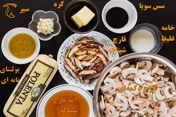 غذا با قارچ خوشمزه لذیذ و مغذی