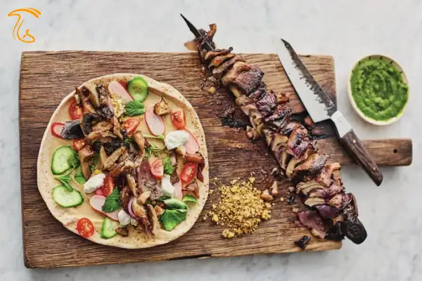 طرز تهیه شاورمای قارچ (غذای محبوب گیاهخواران)
