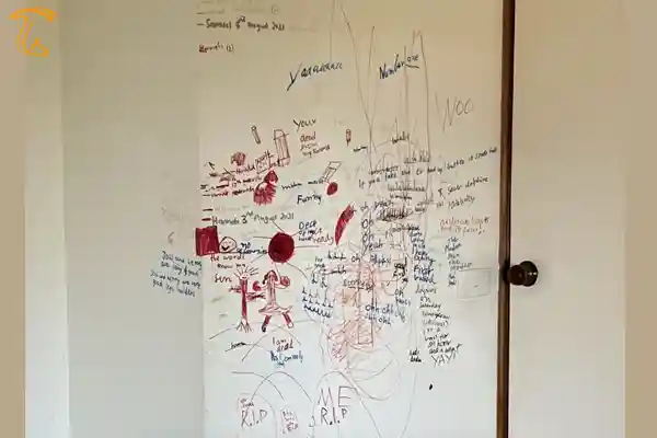 نقاشی دیواری وحشتناک در خانه سابق ارین پترسون