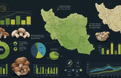 عکس مربوط به آمار توزیع روزانه قارچ در کشور است