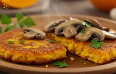 طرز تهیه کوکو کدو حلوایی با قارچ