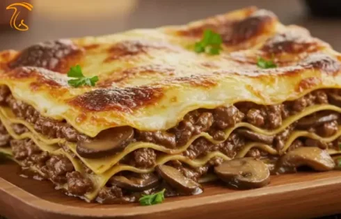 طرز تهیه لازانیا با سویا و قارچ