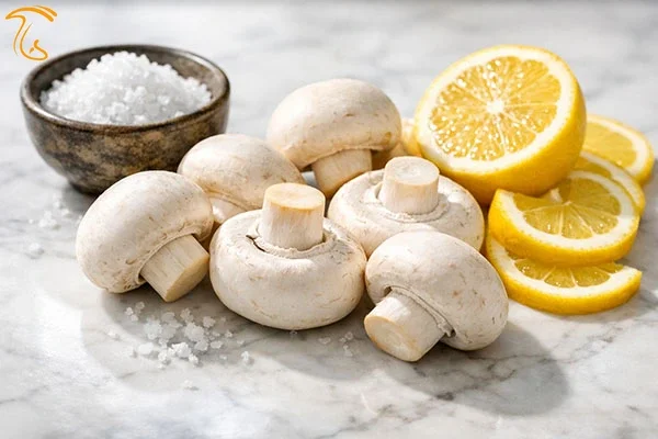 آبلیمو یا نمک، کدام قارچ را سفید نگه می‌دارد؟