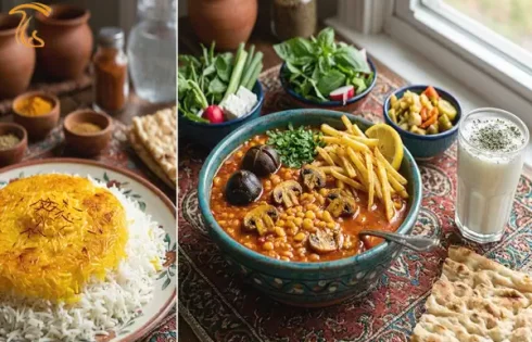 خورشت قیمه با قارچ مخصوص وگن
