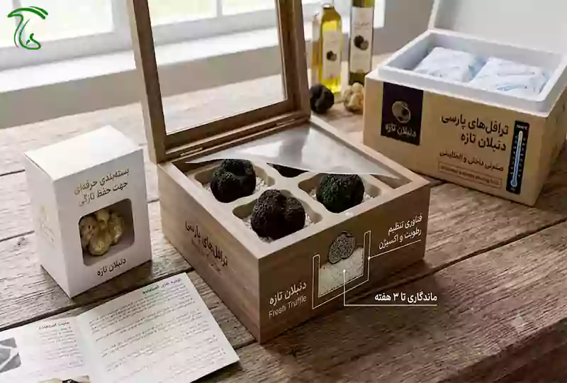 بستهبندی مناسب قارچ ترافل برای حفظ تازگی و عرضه حرفهای