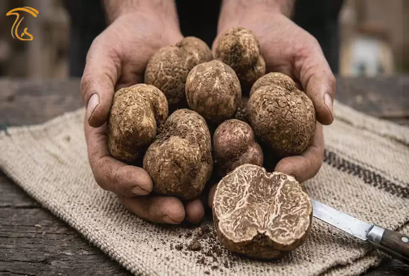 قارچ دنبلان کوهی خوراکی تازه برای تهیه خورشت سنتی قارچ با بافت گوشتی و رایحه طبیعی