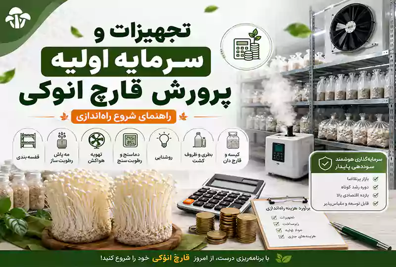 تجهیزات و سرمایه اولیه پرورش قارچ انوکی