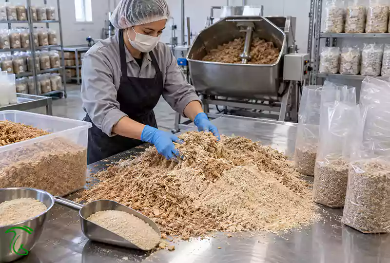 آمادهسازی بستر قارچ دم بوقلمون