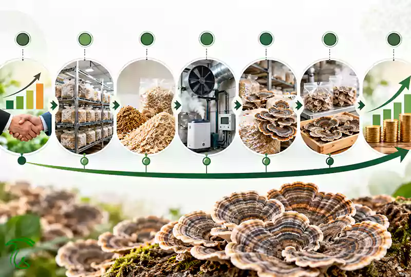 مسیر تصمیمگیری برای سرمایهگذاری در پرورش قارچ دم بوقلمون