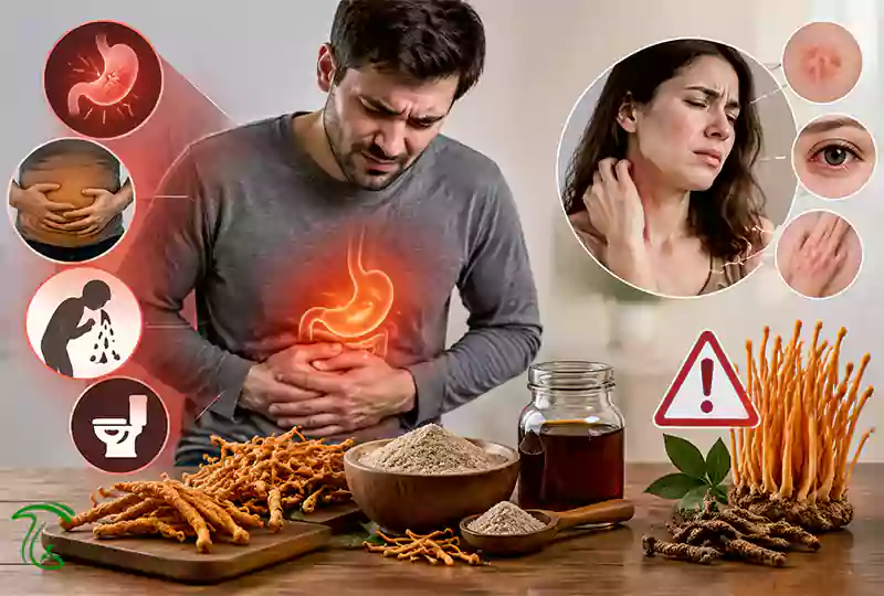 عوارض گوارشی و حساسیت ناشی از مصرف قارچ کوردیسپس