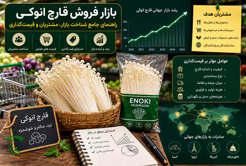 بازار جهانی قارچ انوکی؛ اندازه بازار، تجارت و فرصتهای ایران