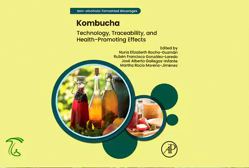 جلد کتاب کامبوچا Kombucha Technology Traceability and Health-Promoting Effects از انتشارات Elsevier