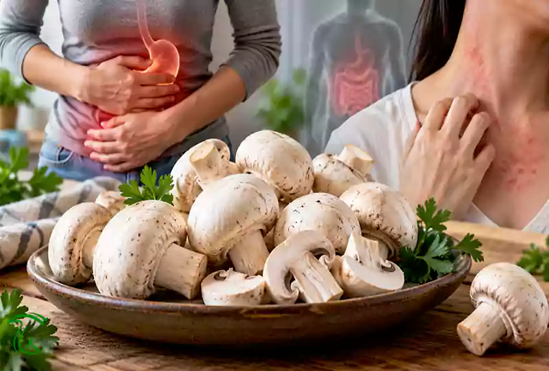 عوارض قارچ دکمه ای سفید؛ نفخ، آلرژی و خطرات احتمالی مصرف