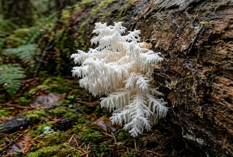 قارچ دندان نرادی (Hericium abietis)